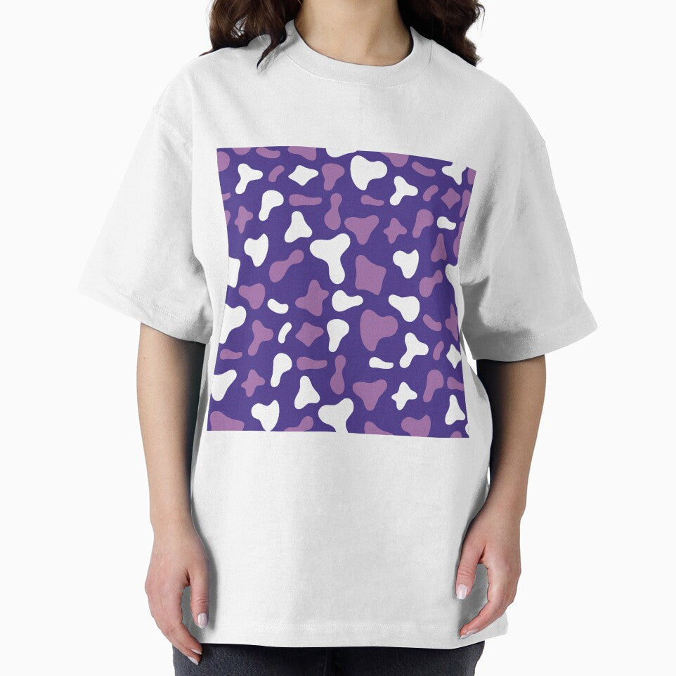 Violet White Cow Pattern On Purple Cow | Holstein Cow Pattern by Cow-Print-Stuff