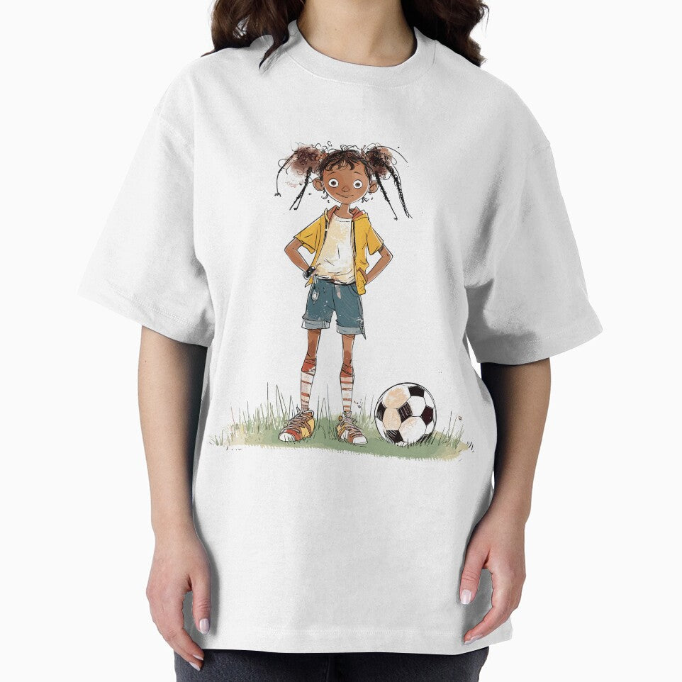 Little Girl Playing Soccer by Liededrom.