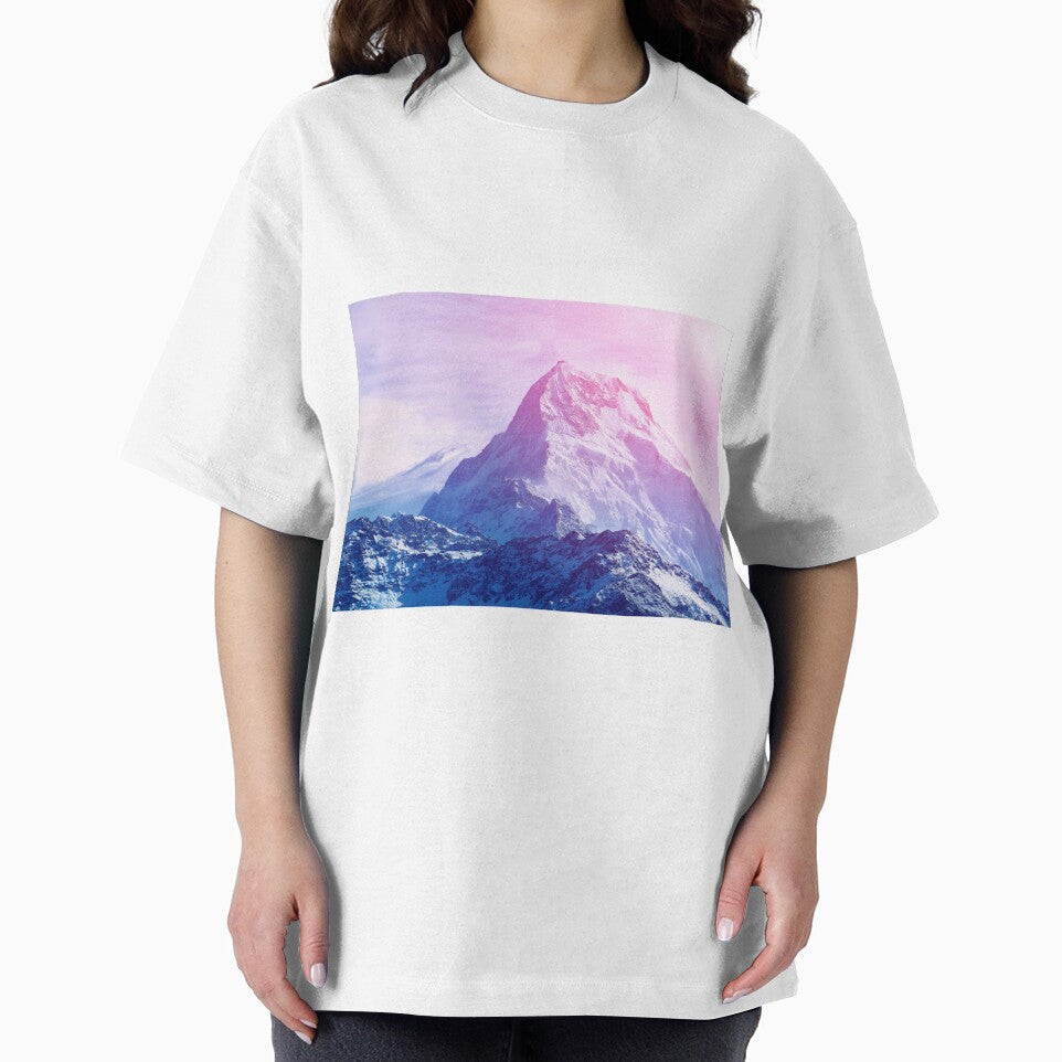 Pink Sunset Mountains - Ski Snowboard Hiking Climbing by DV-LTD