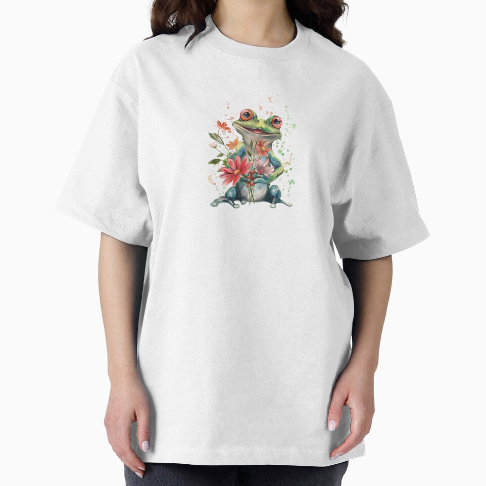Cute Frog with flowers by Chugai