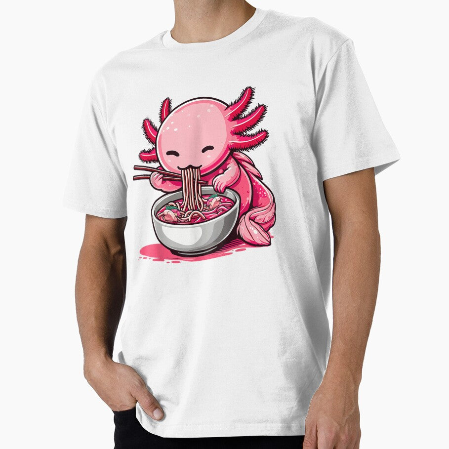 Cute Axolotl Eating Ramen Kawai Japenesse by BASKF