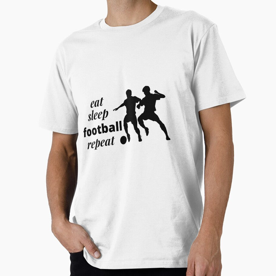 Eat Sleep Football Repeat - Soccer (black print) by DollarDollar