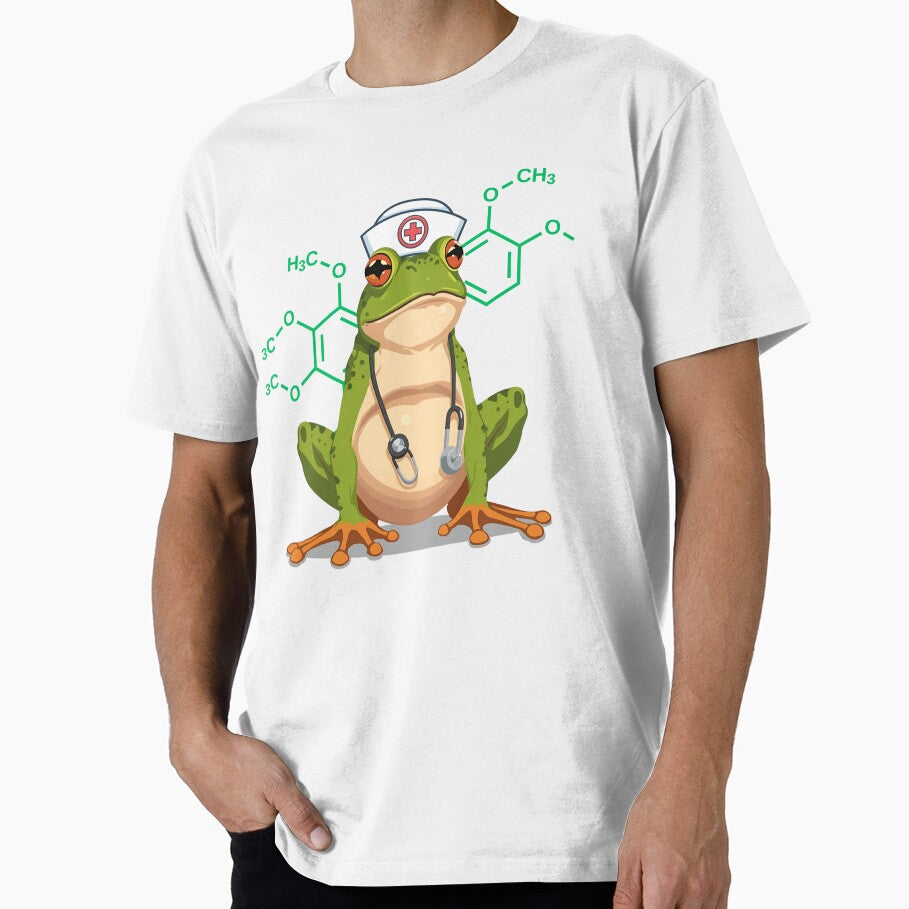 Cute Cottagecore Frog With Job Illustration by MarcelooArt