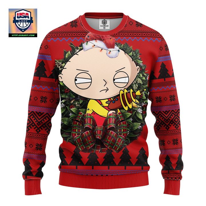Stewie Griffin Peter Griffin Eric Cartman Noel Mc Ugly Christmas Sweater Thanksgiving Gift