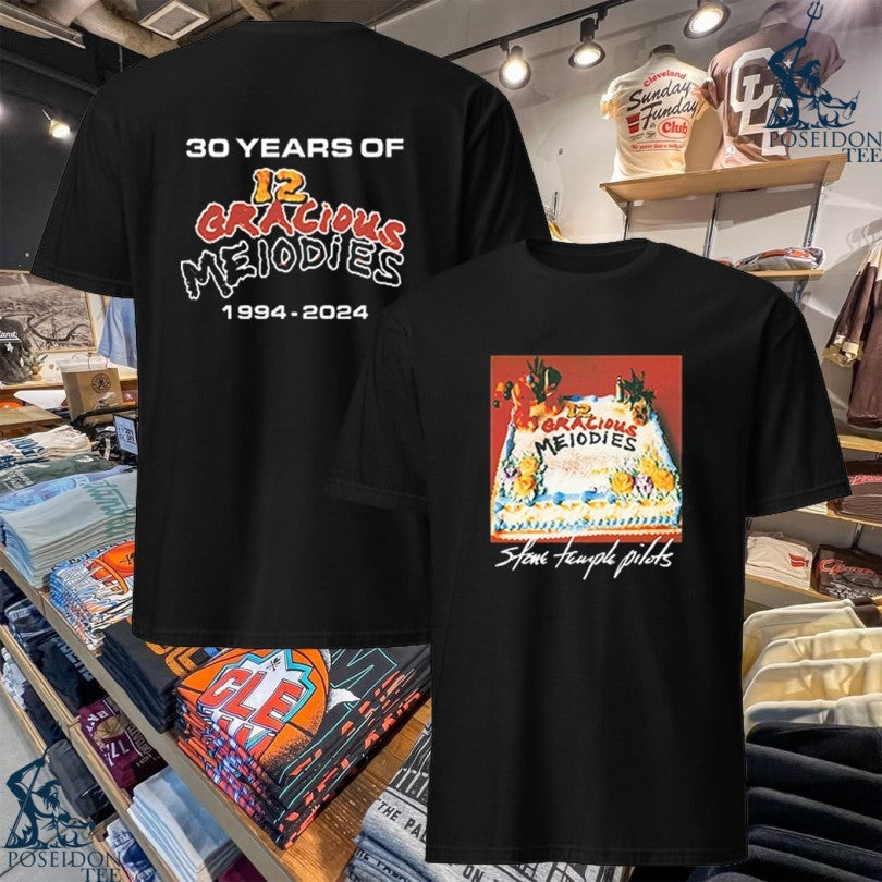 Stone Temple Pilots 12 Gracious Melodies 30th Anniversary T-shirt