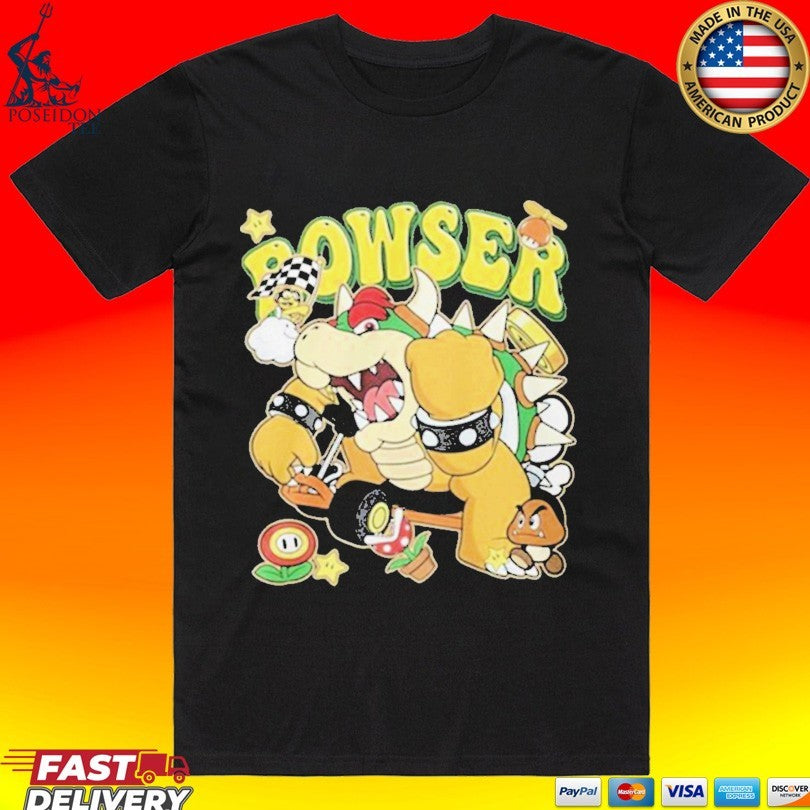 Super Mario Bowser Kart Racing Nintendo World T-shirt