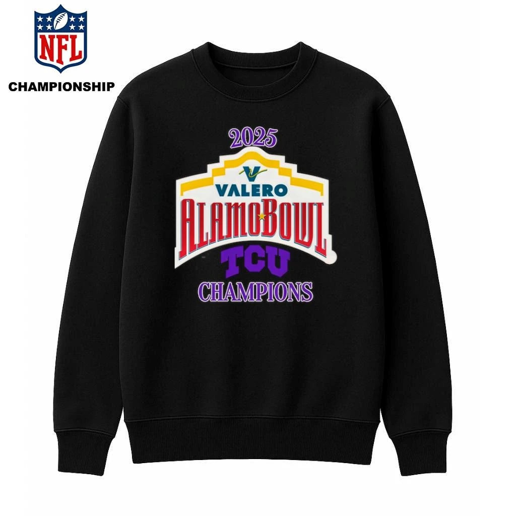 TCU Horned Frogs 2025 Valero Alamo Bowl Champions Logo Shirt