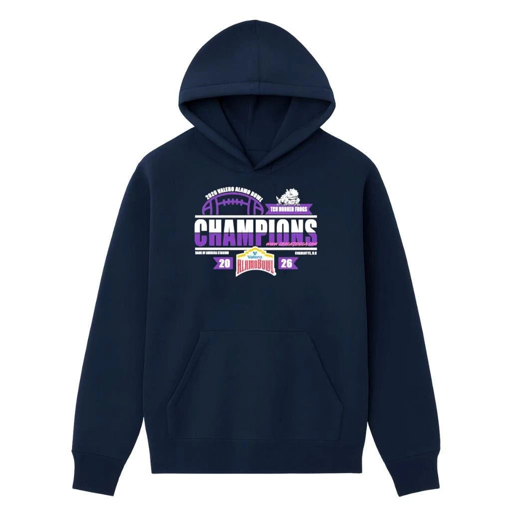 TCU Horned Frogs Football 2025 Valero Alamo Bowl Champions Locker Room Shirt