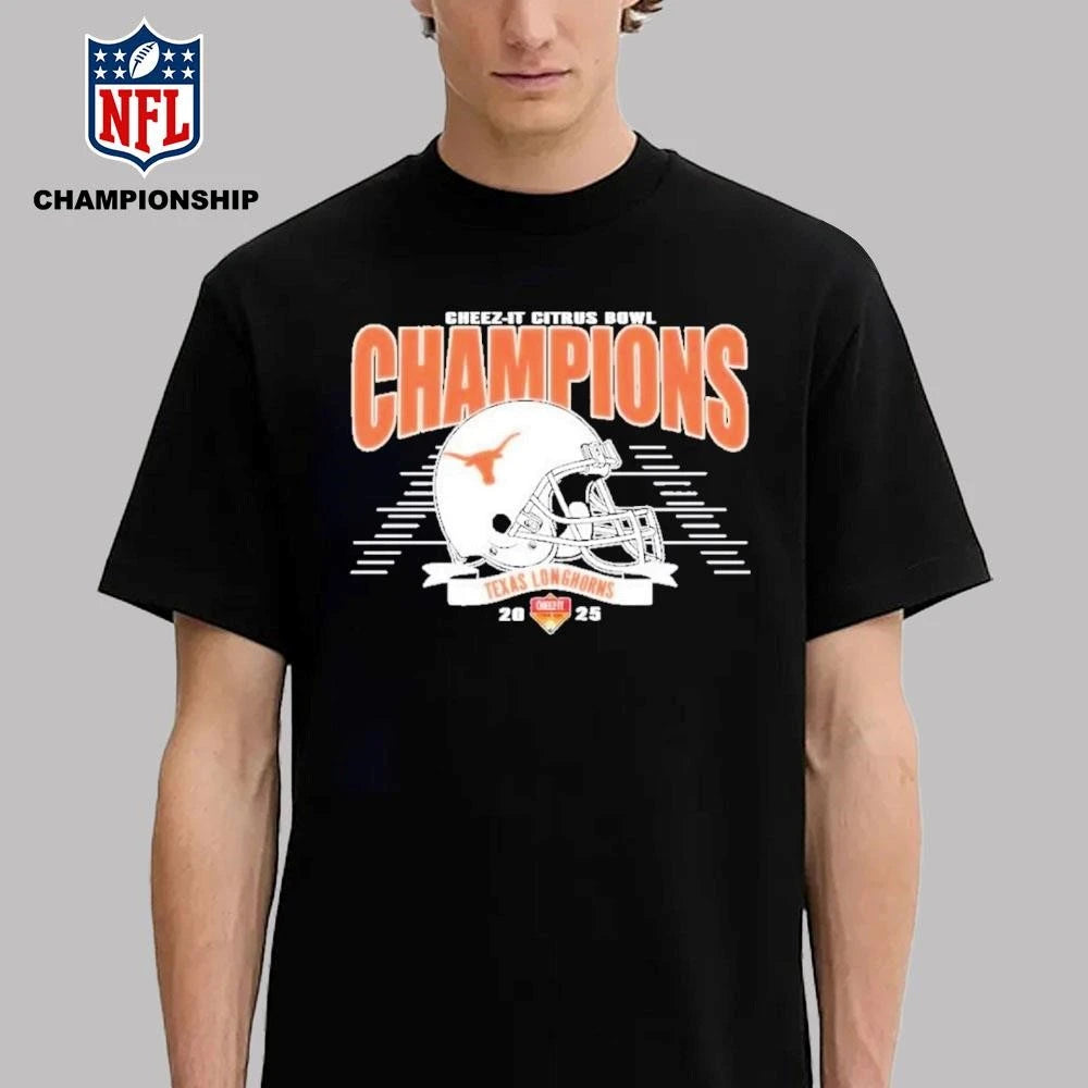 Texas Longhorns 2025 Cheez-It Citrus Bowl Champions Helmet Shirt