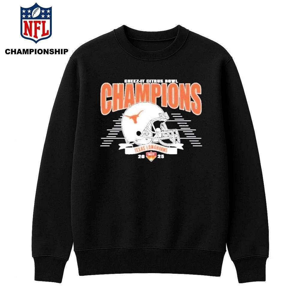Texas Longhorns 2025 Cheez-It Citrus Bowl Champions Helmet Shirt