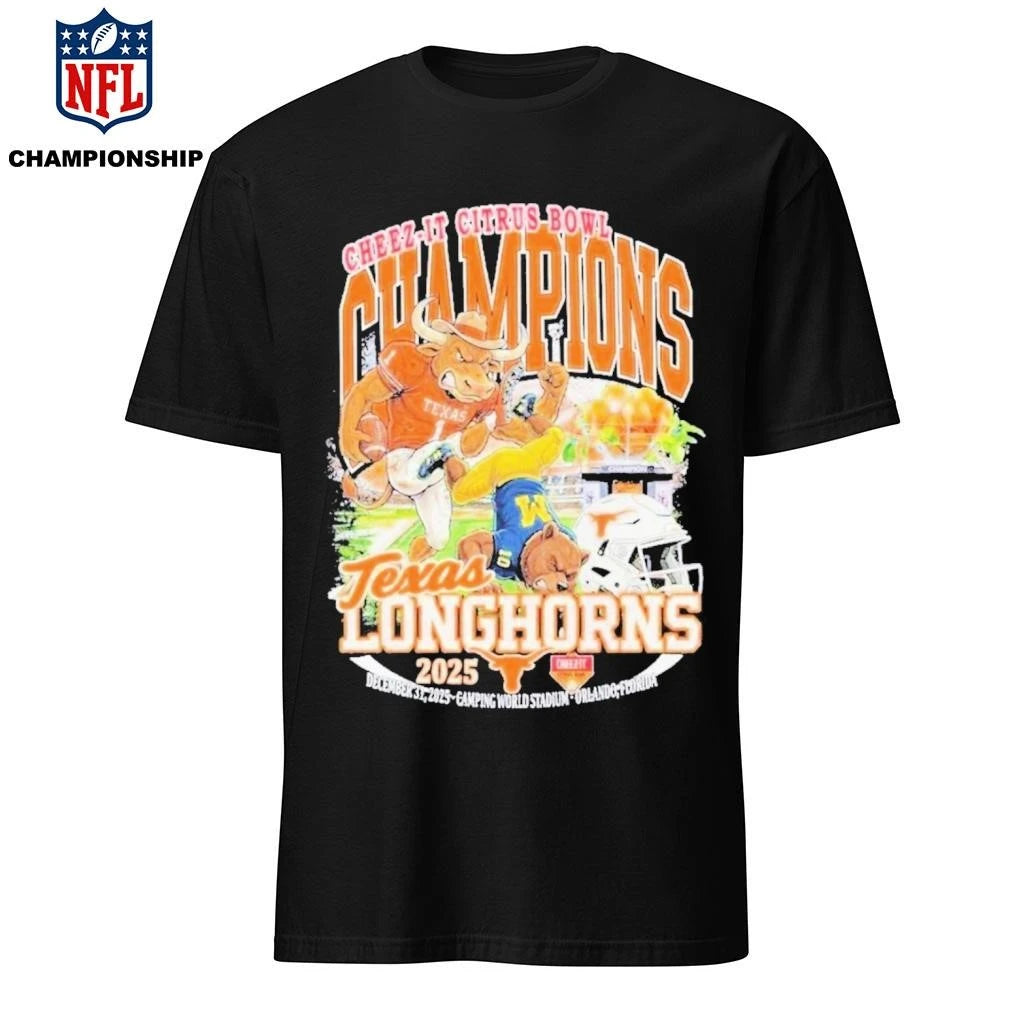 Texas Longhorns 2025 Cheez it Citrus Bowl Champions Mascot Shirt