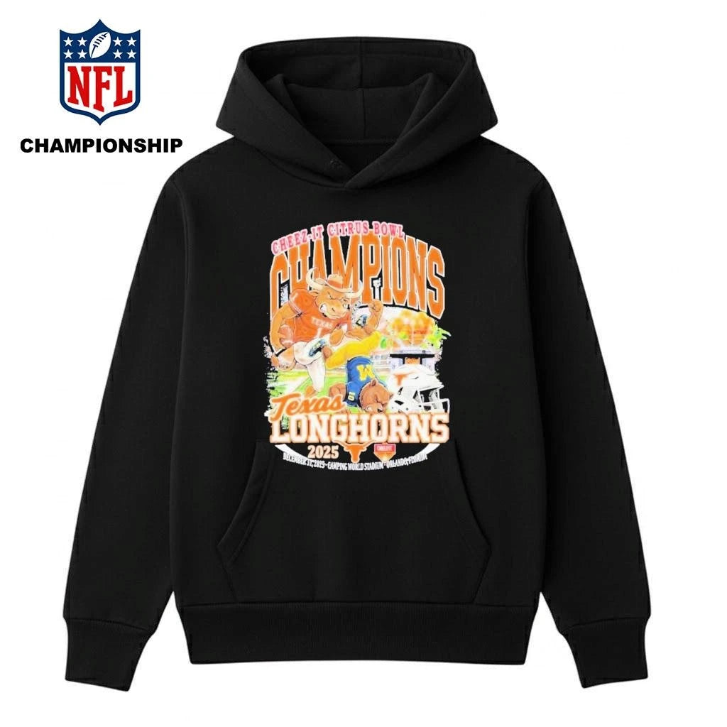 Texas Longhorns 2025 Cheez it Citrus Bowl Champions Mascot Shirt
