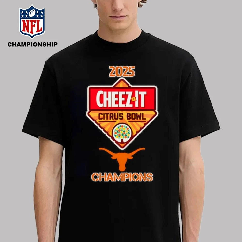 Texas Longhorns 2025 Cheez-It Citrus Bowl Texas Champions Logo Shirt