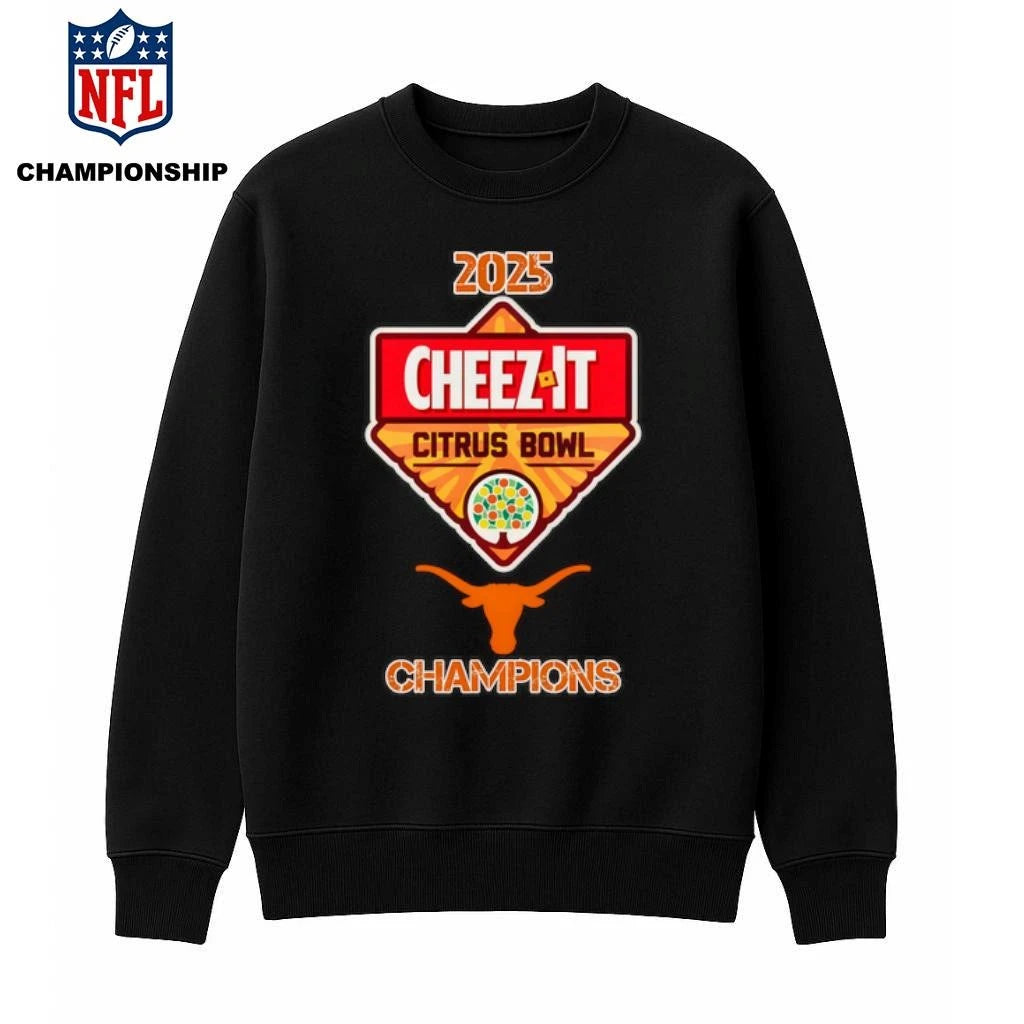 Texas Longhorns 2025 Cheez-It Citrus Bowl Texas Champions Logo Shirt