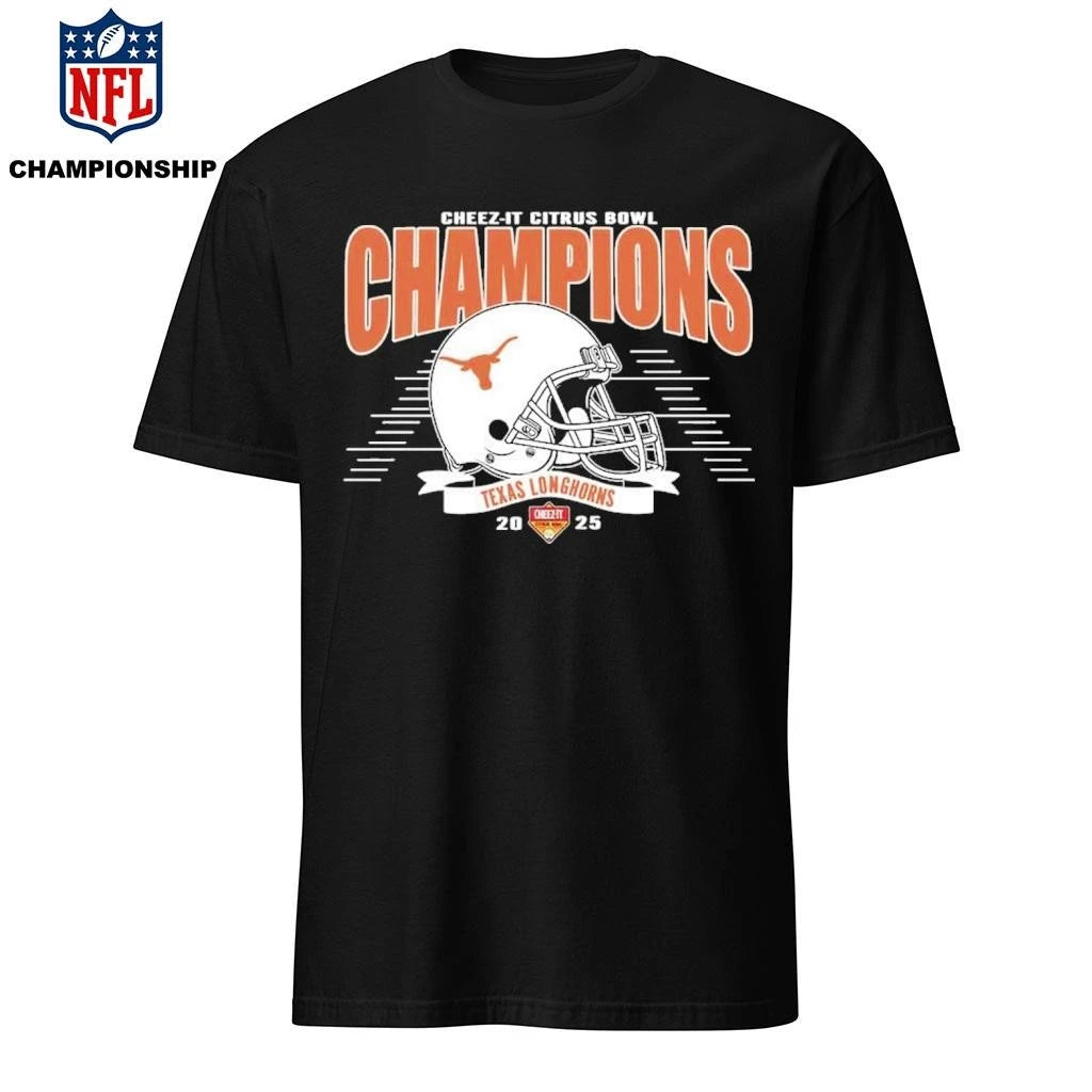 Texas Longhorns Football Claim Champions 2025 Cheez-It Citrus Bowl Black Shirt