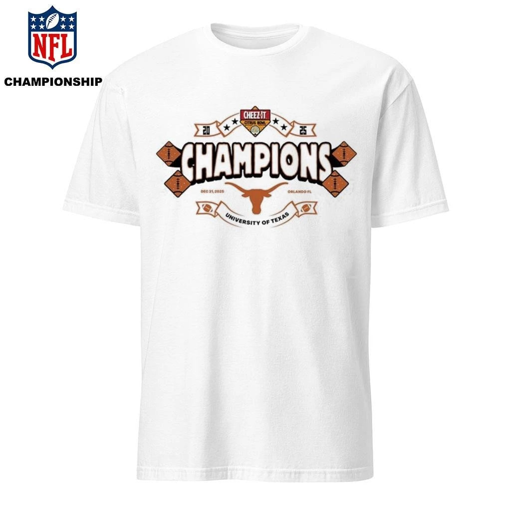Texas Longhorns White 2025 Cheez-It Citrus Bowl Champions Shirt