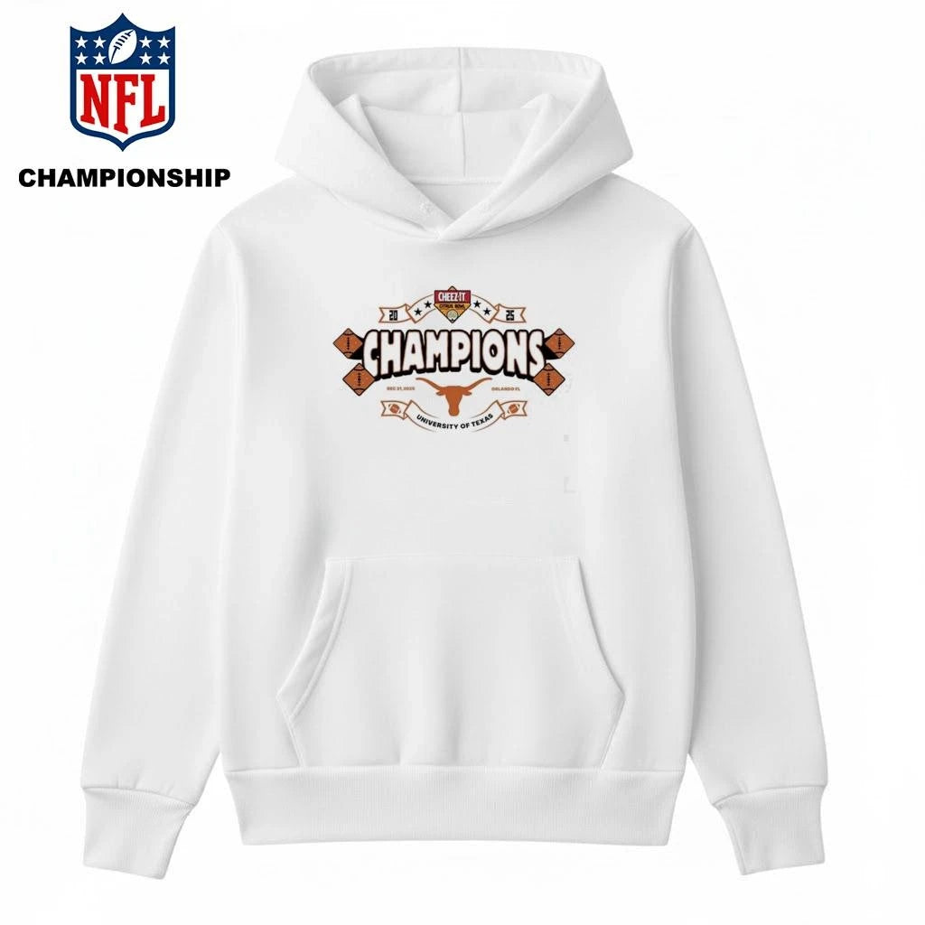 Texas Longhorns White 2025 Cheez-It Citrus Bowl Champions Shirt