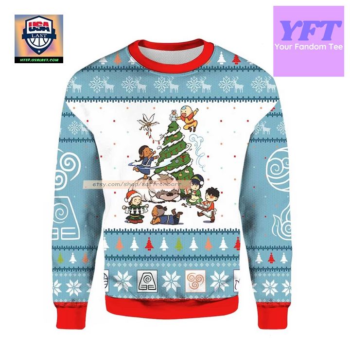 The Last Airbender Avatar Merry 3d Ugly Christmas Sweater