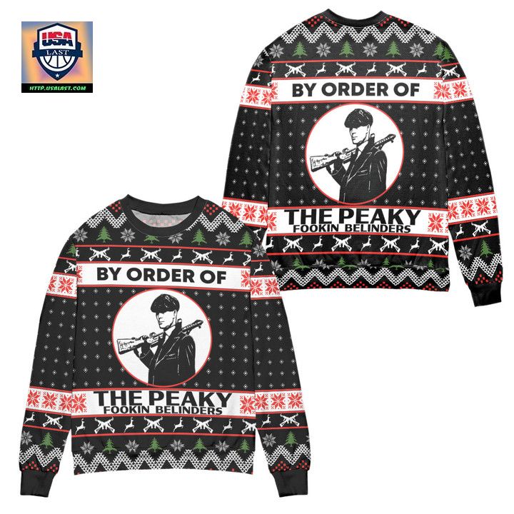 Thomas Shelby By Order Of The Peaky Fookin Blinders Ugly Christmas Sweater