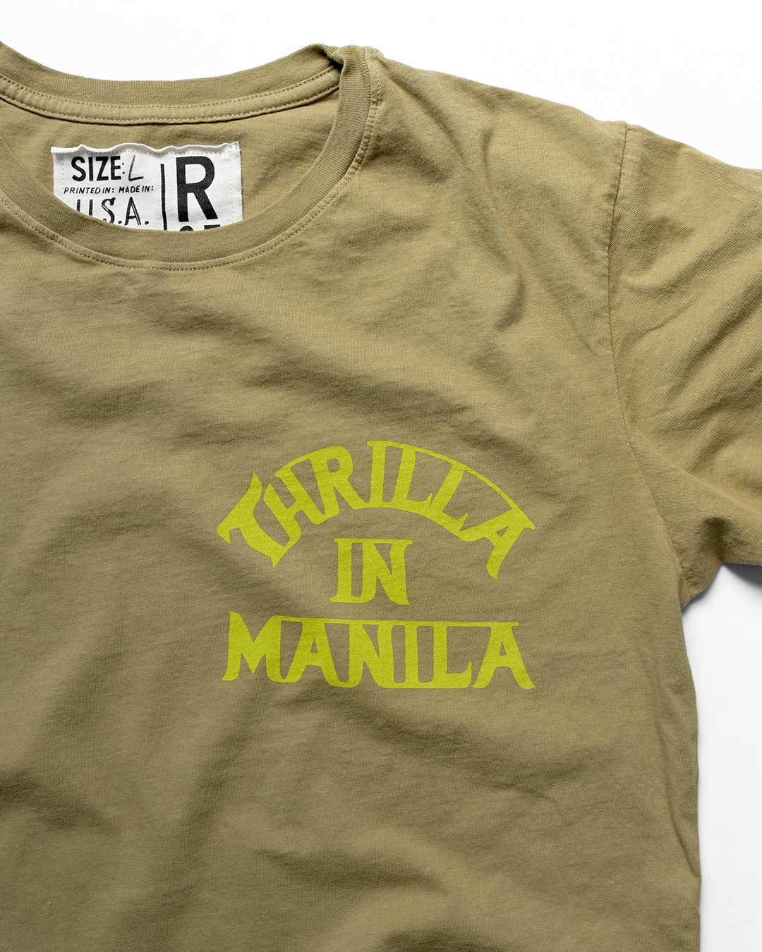 Thrilla In Manila Vintage Olive Tee