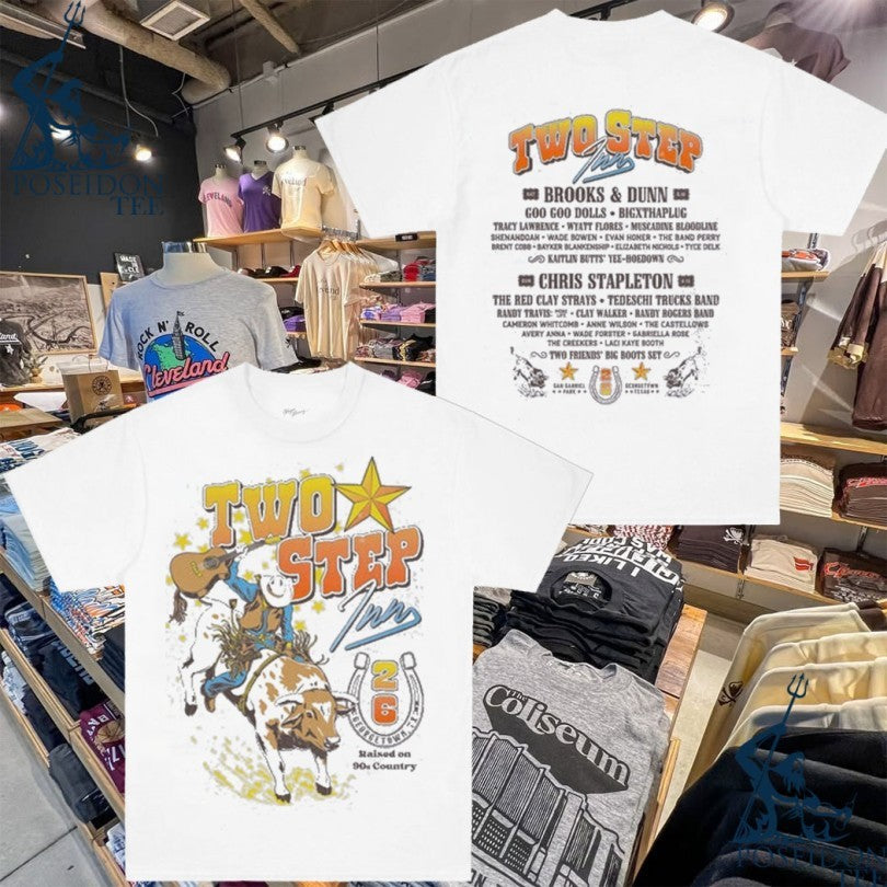 Two Step Inn Festival Bucking Bull Lineup T-shirt