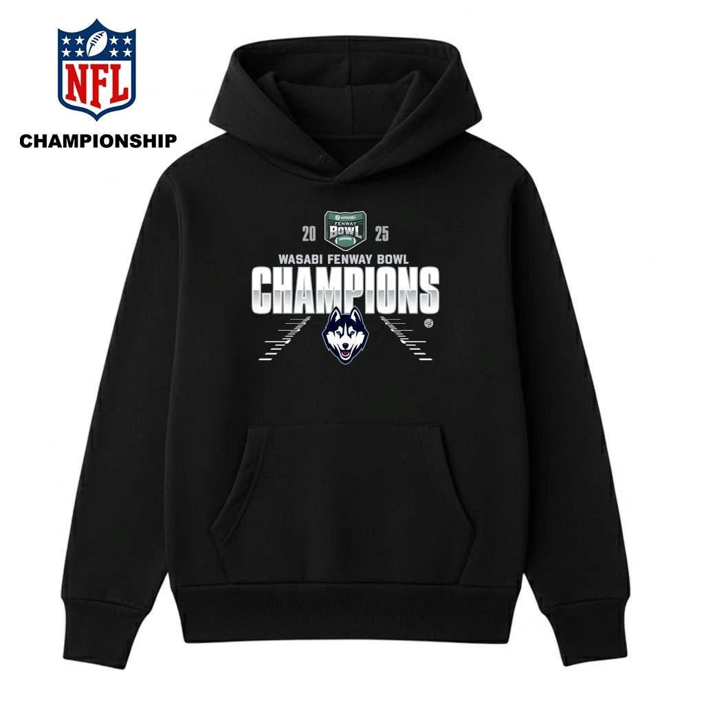 UConn Huskies 2025 Wasabi Fenway Bowl Champions Shirt
