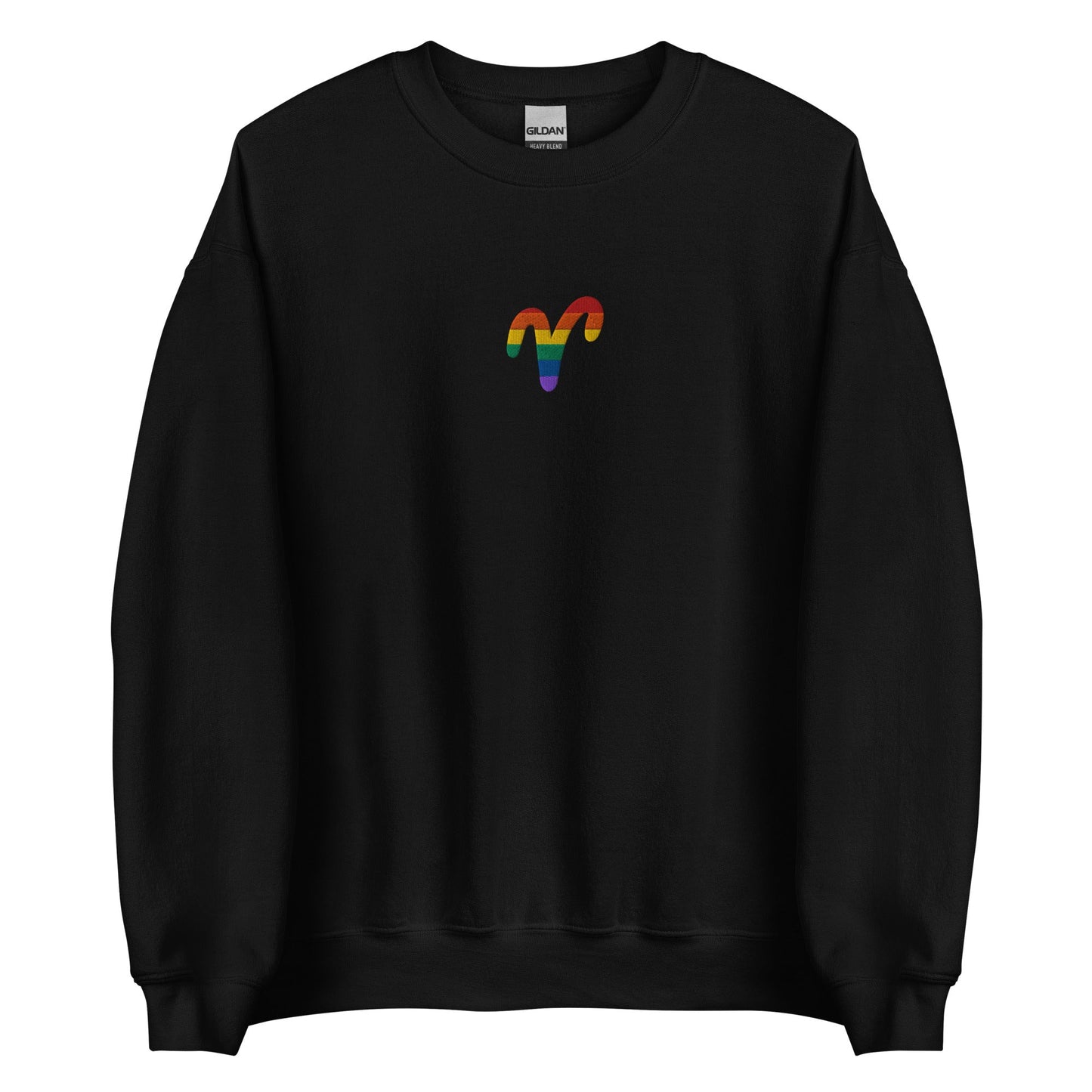 Aries Rainbow Embroidered Unisex Sweatshirt