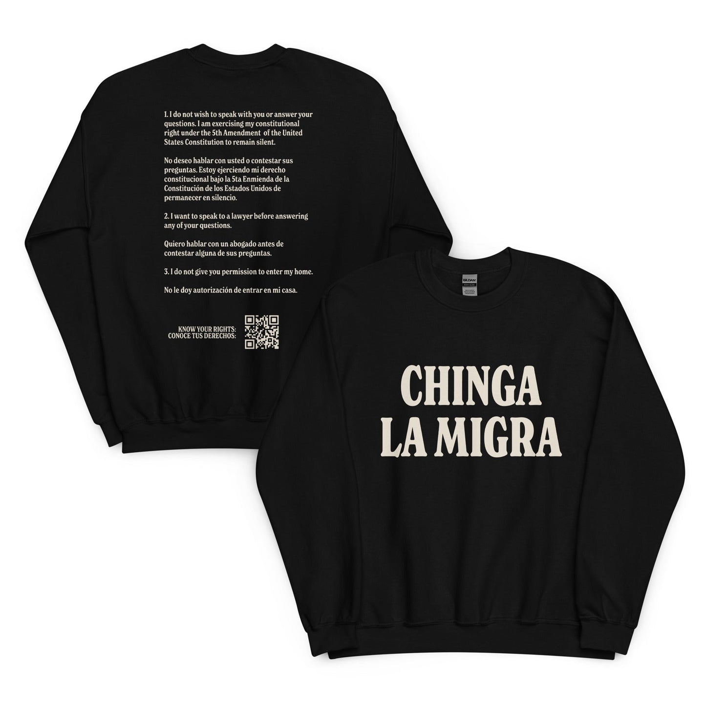 Chinga La Migra Unisex Sweatshirt by Chaotic Good