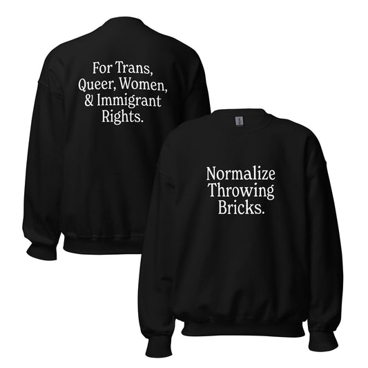 Normalize Throwing Bricks Unisex Sweatshirt