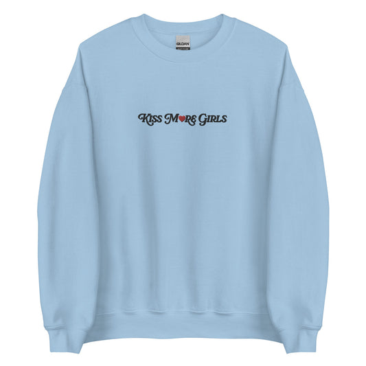 Kiss More Girls Embroidered Unisex Sweatshirt