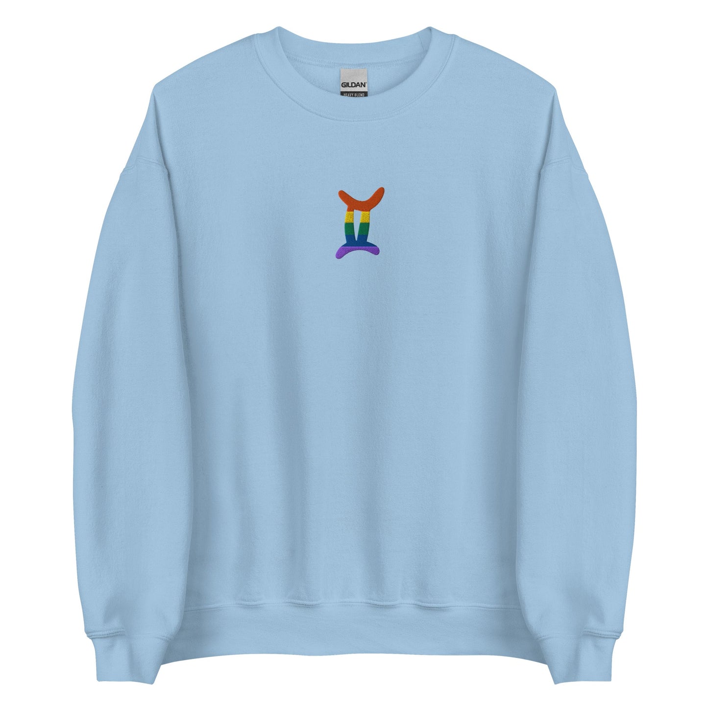 Gemini Rainbow Embroidered Unisex Sweatshirt