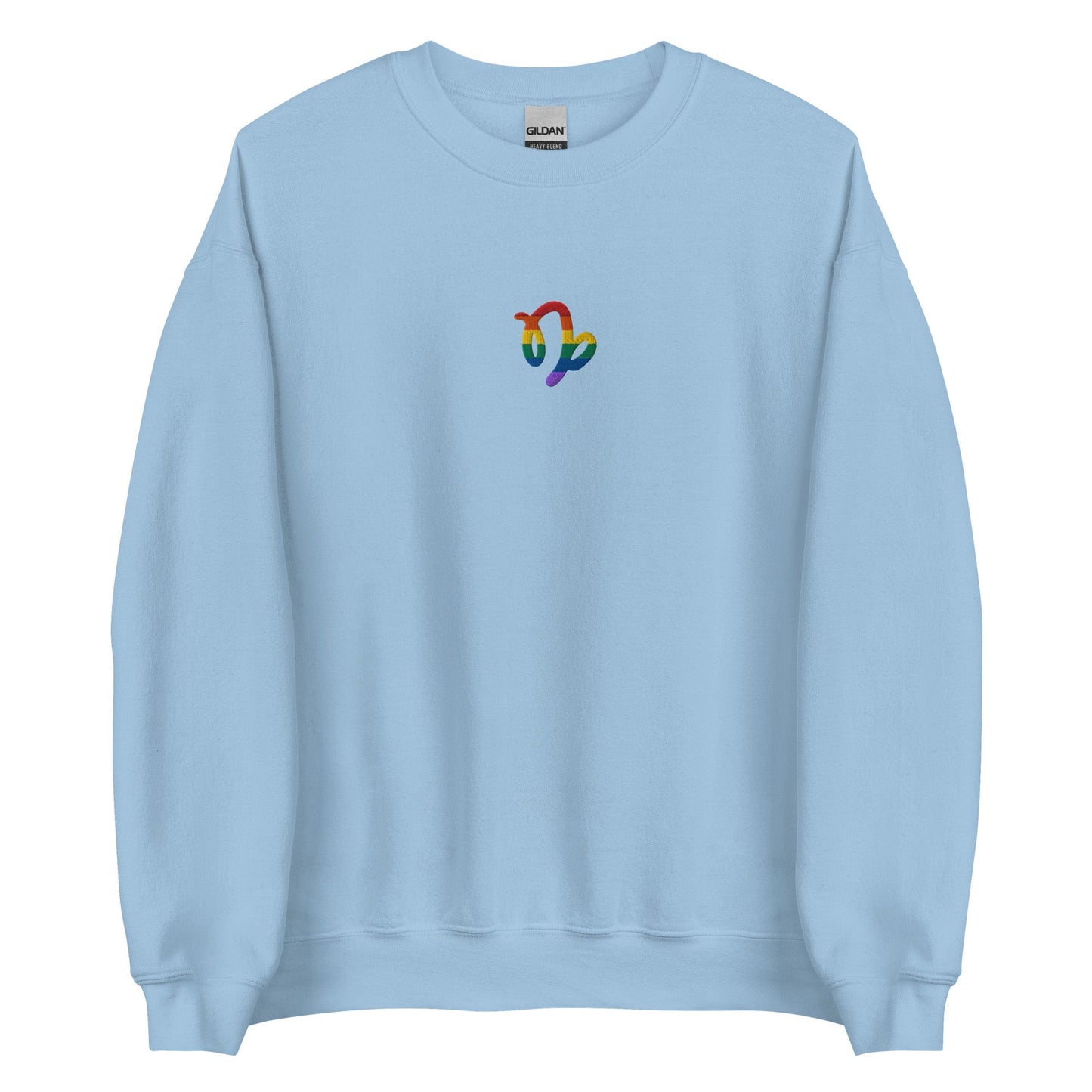 Capricorn Rainbow Embroidered Unisex Sweatshirt