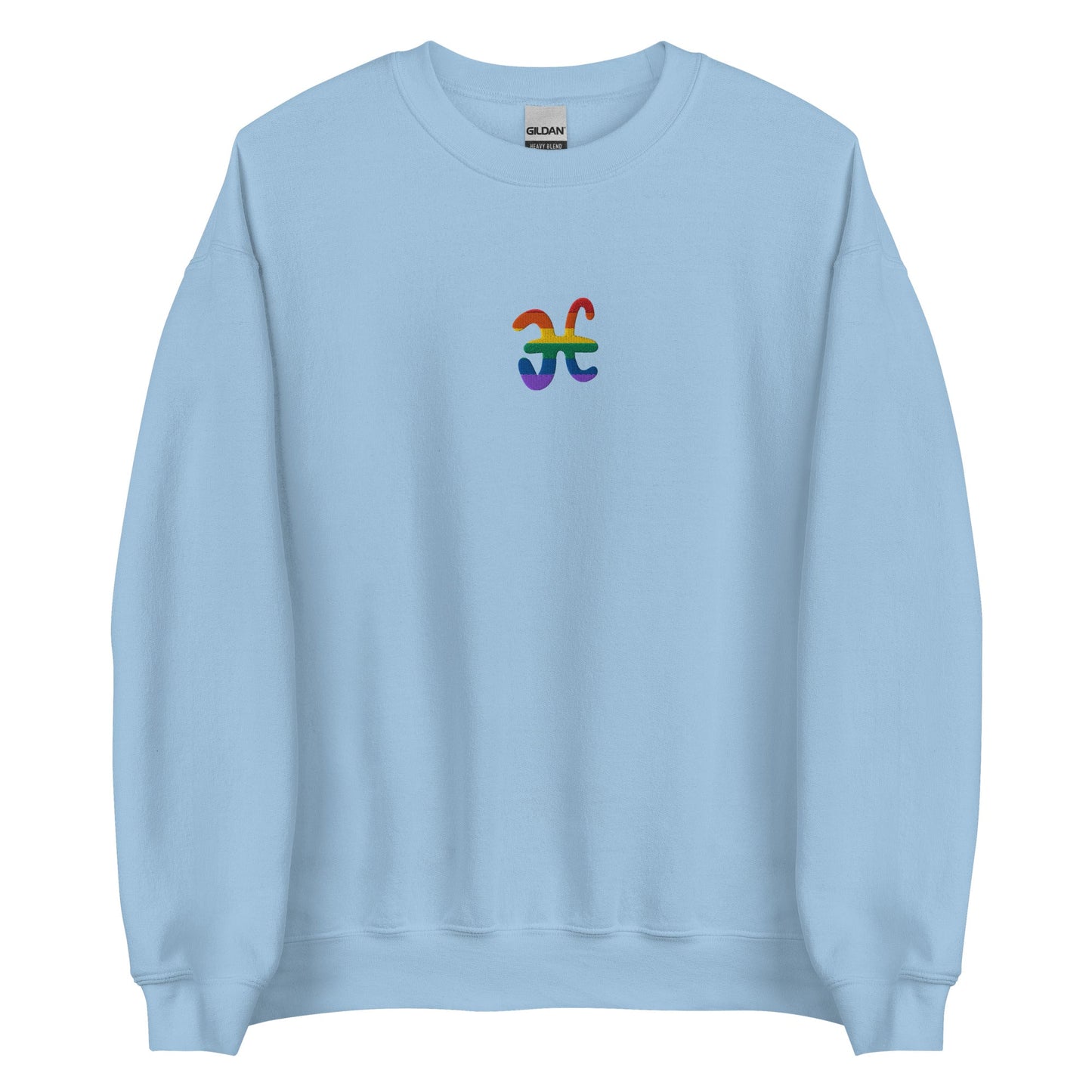 Pisces Rainbow Embroidered Unisex Sweatshirt