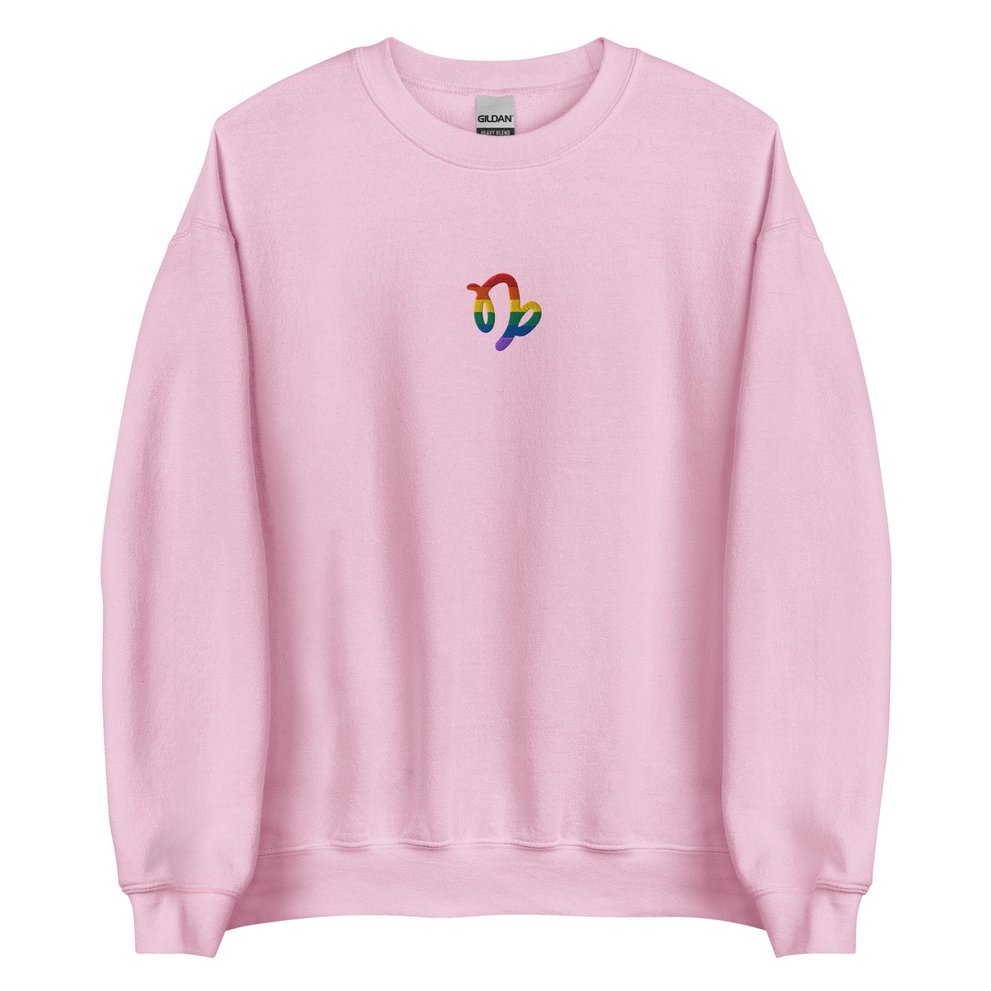 Capricorn Rainbow Embroidered Unisex Sweatshirt