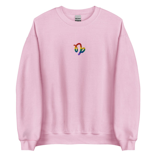 Capricorn Rainbow Embroidered Unisex Sweatshirt