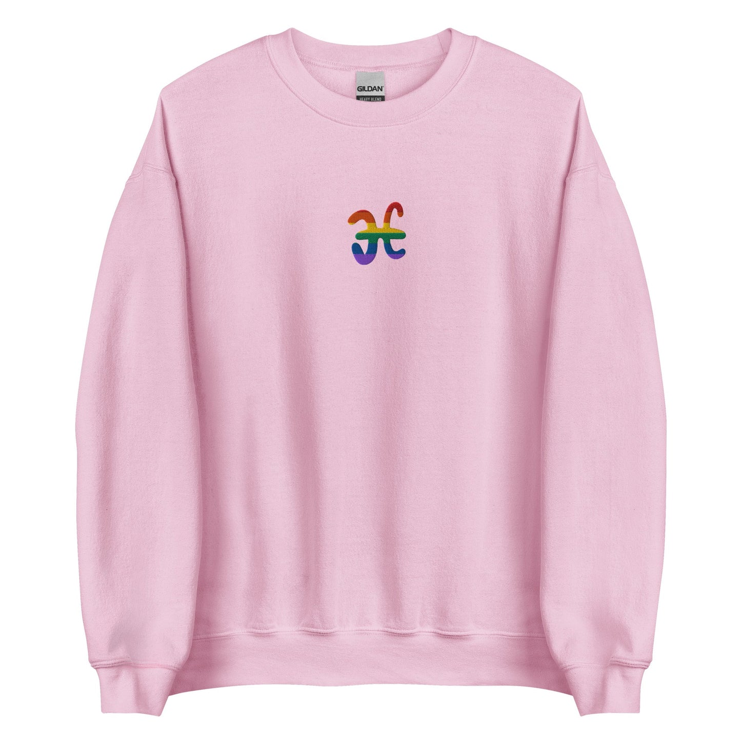 Pisces Rainbow Embroidered Unisex Sweatshirt