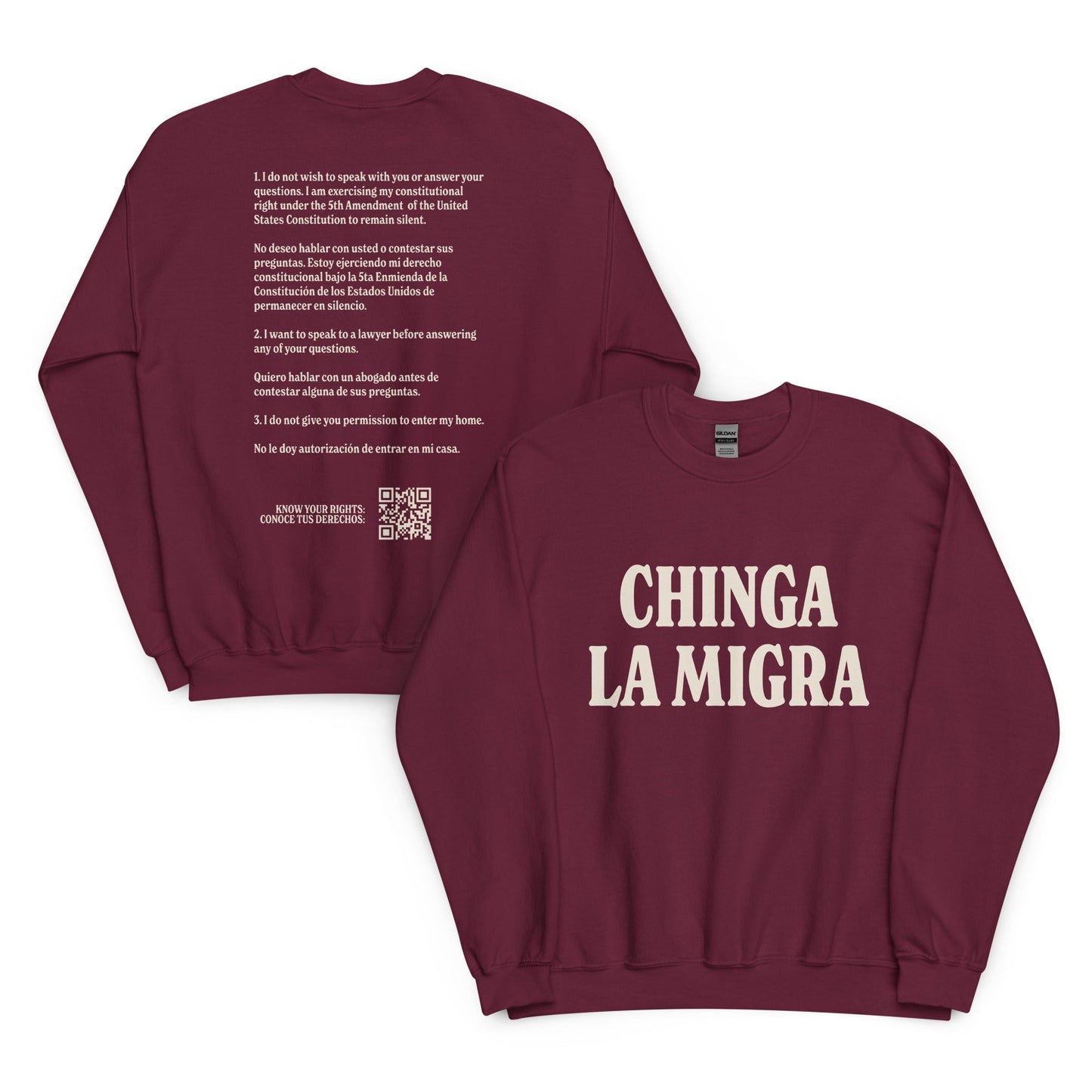Chinga La Migra Unisex Sweatshirt by Chaotic Good