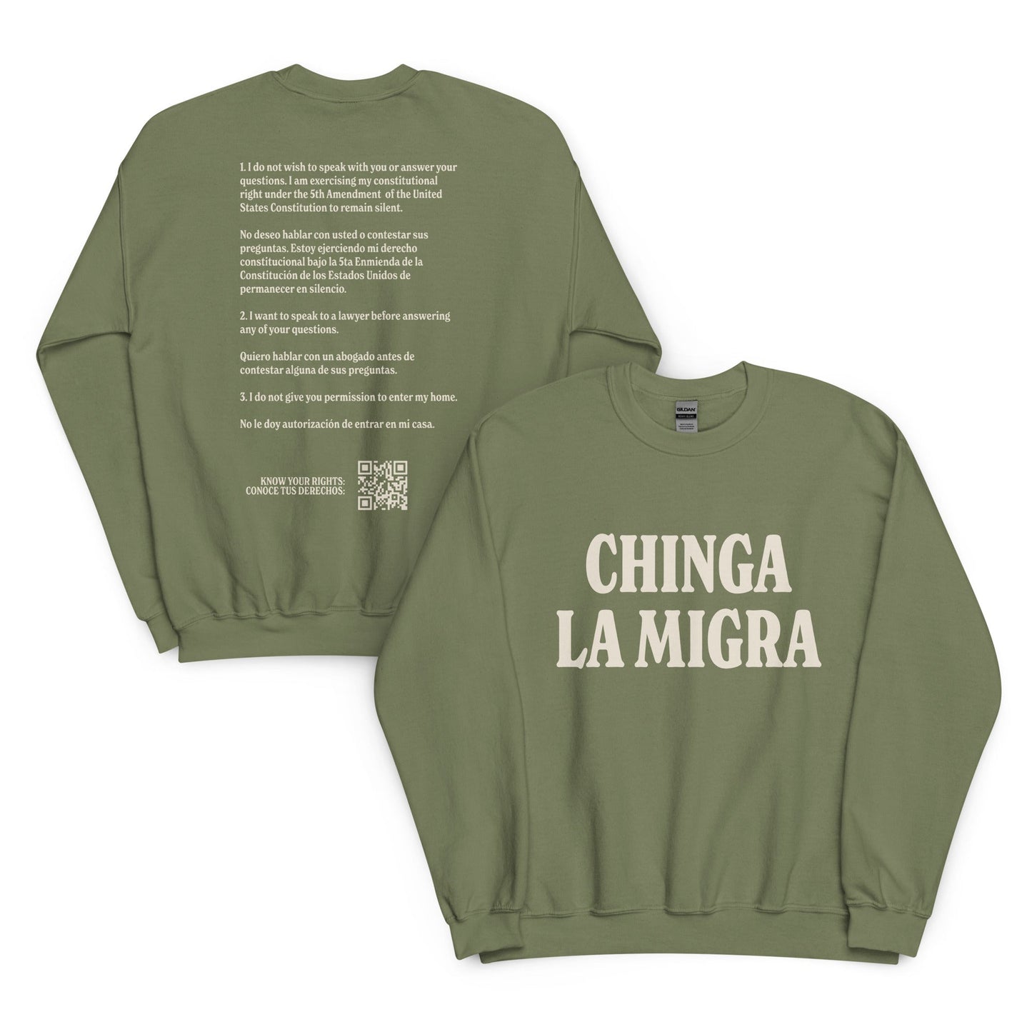 Chinga La Migra Unisex Sweatshirt by Chaotic Good