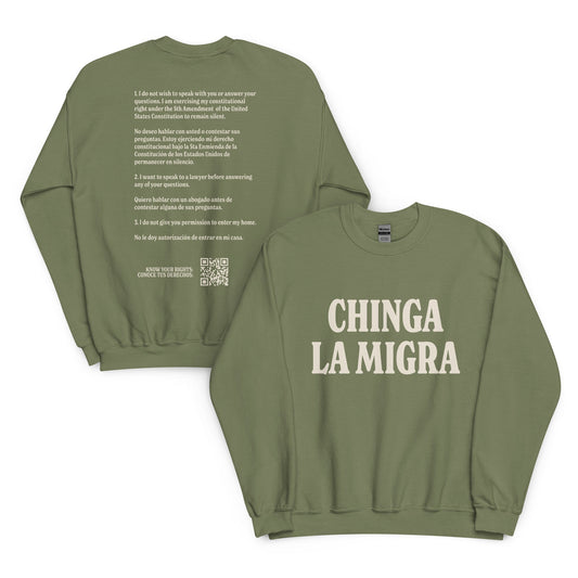 Chinga La Migra Unisex Sweatshirt by Chaotic Good