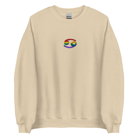 Cancer Rainbow Embroidered Unisex Sweatshirt