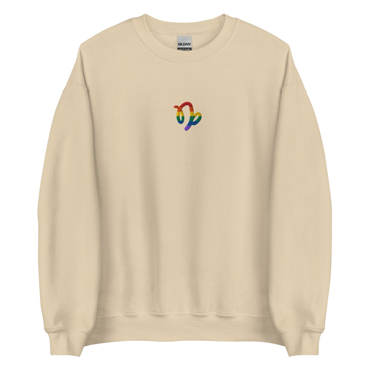 Capricorn Rainbow Embroidered Unisex Sweatshirt