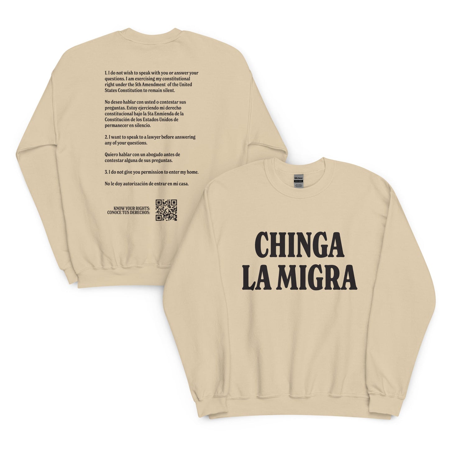 Chinga La Migra Unisex Sweatshirt by Chaotic Good