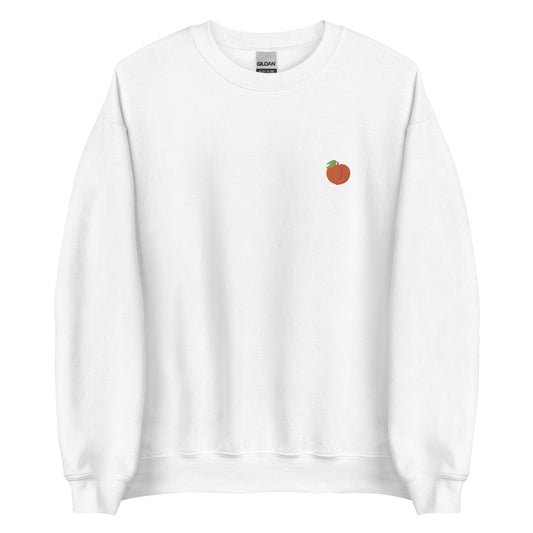 Peach Emoji Embroidered Unisex Sweatshirt