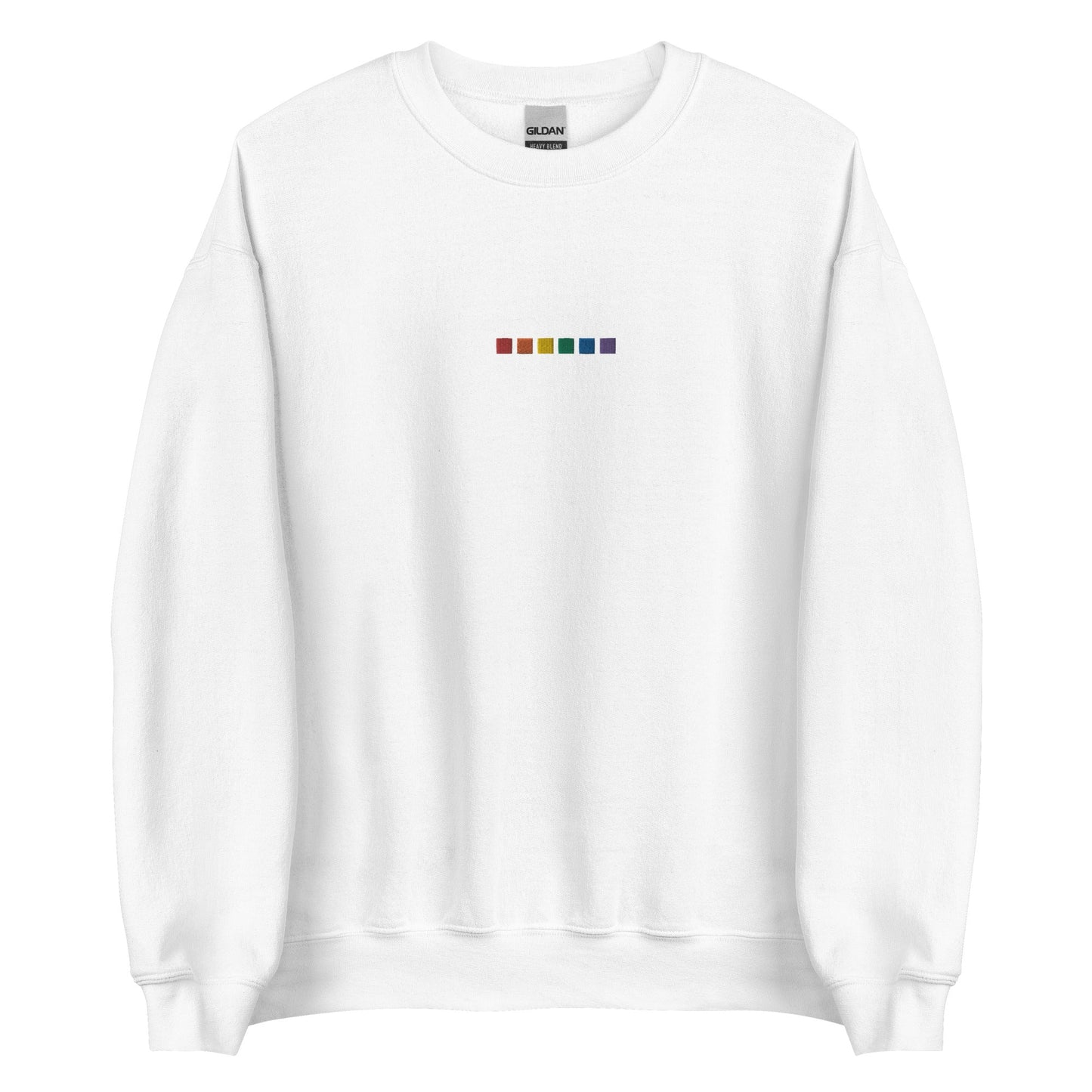 Rainbow Squares Embroidered Unisex Sweatshirt