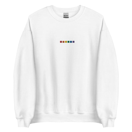 Rainbow Squares Embroidered Unisex Sweatshirt