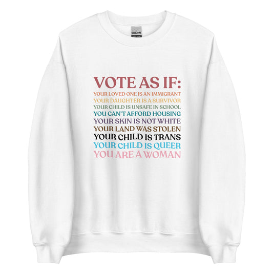 Vote As If Unisex Sweatshirt