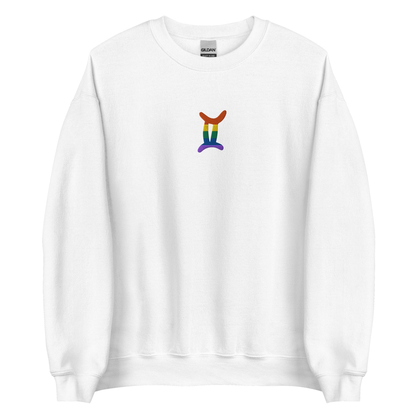 Gemini Rainbow Embroidered Unisex Sweatshirt