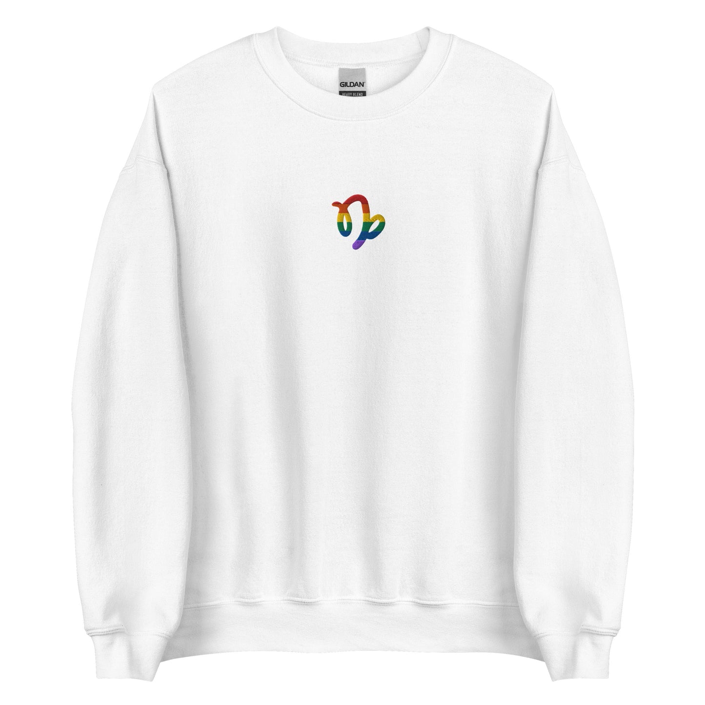 Capricorn Rainbow Embroidered Unisex Sweatshirt