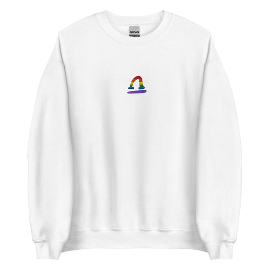 Libra Rainbow Embroidered Unisex Sweatshirt