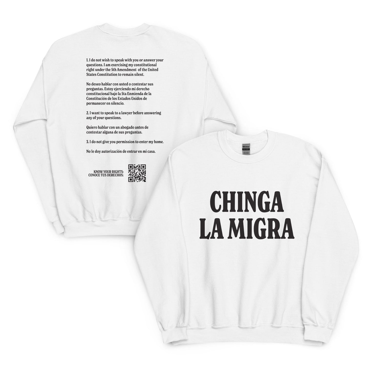 Chinga La Migra Unisex Sweatshirt by Chaotic Good